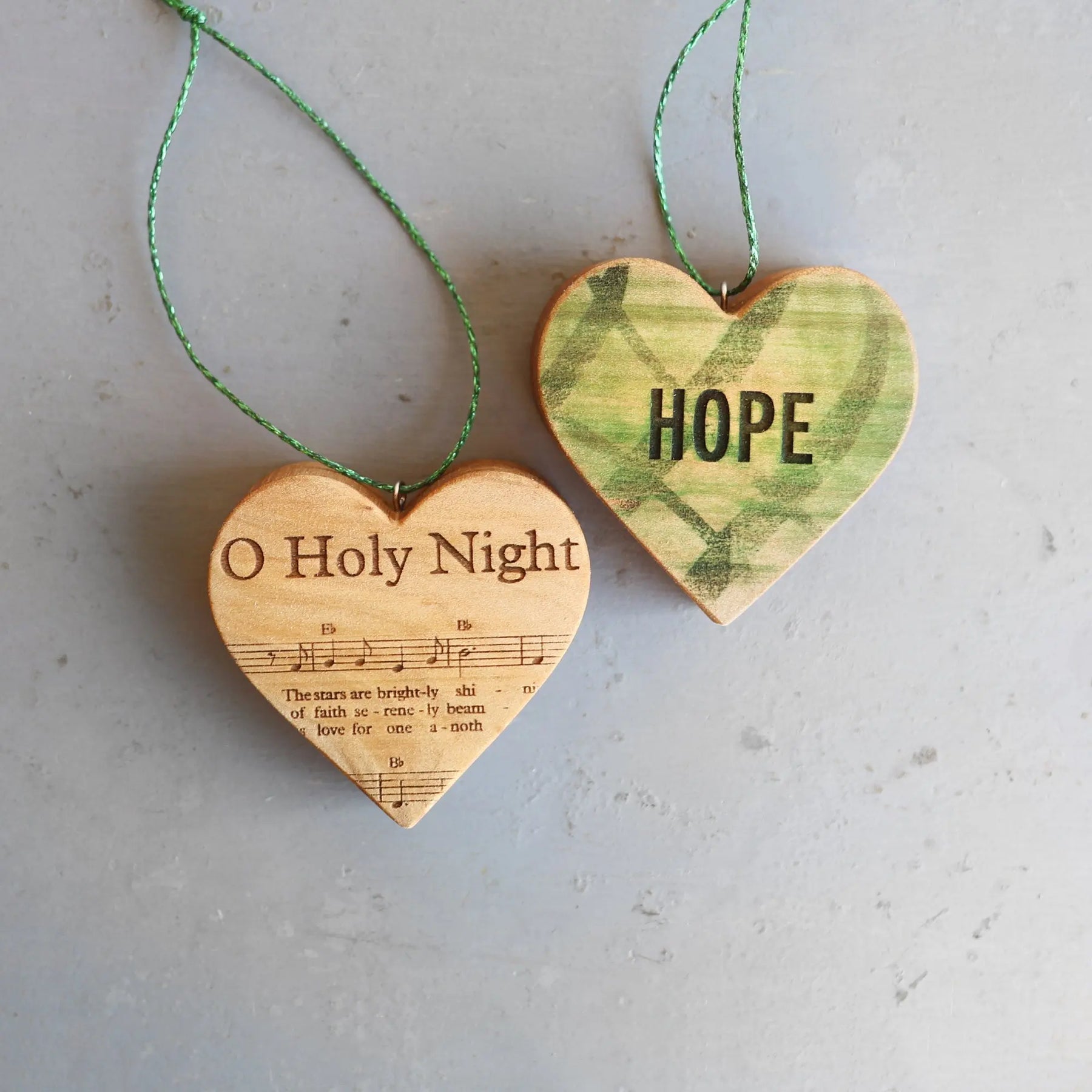 Christmas Carol Heart Ornaments Dennehey Design Co.