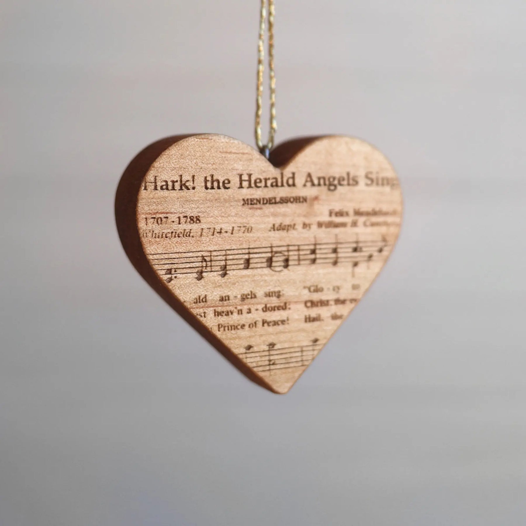 Christmas Carol Heart Ornaments Dennehey Design Co.
