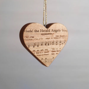 Christmas Carol Heart Ornaments Dennehey Design Co.