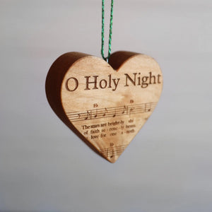 Christmas Carol Heart Ornaments Dennehey Design Co.
