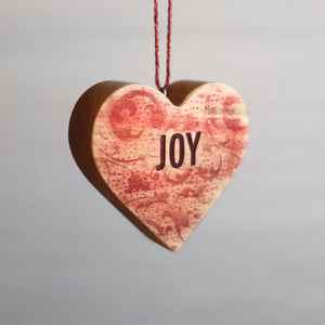 Christmas Carol Heart Ornaments Dennehey Design Co.