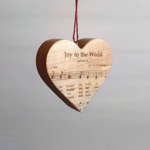 Christmas Carol Heart Ornaments Dennehey Design Co.