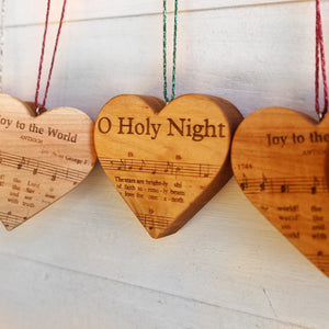 Christmas Carol Heart Ornaments Dennehey Design Co.