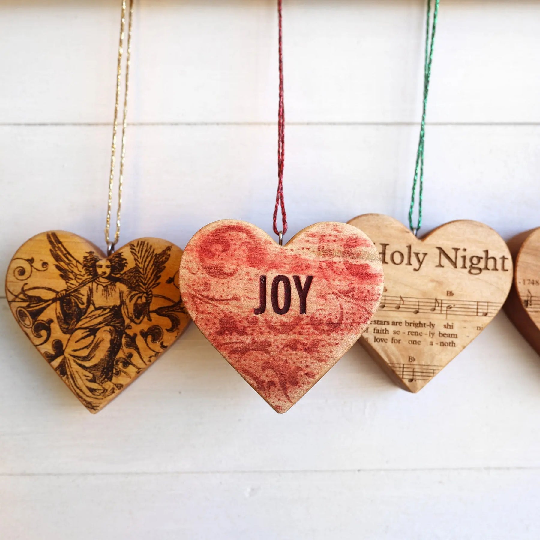 Christmas Carol Heart Ornaments Dennehey Design Co.