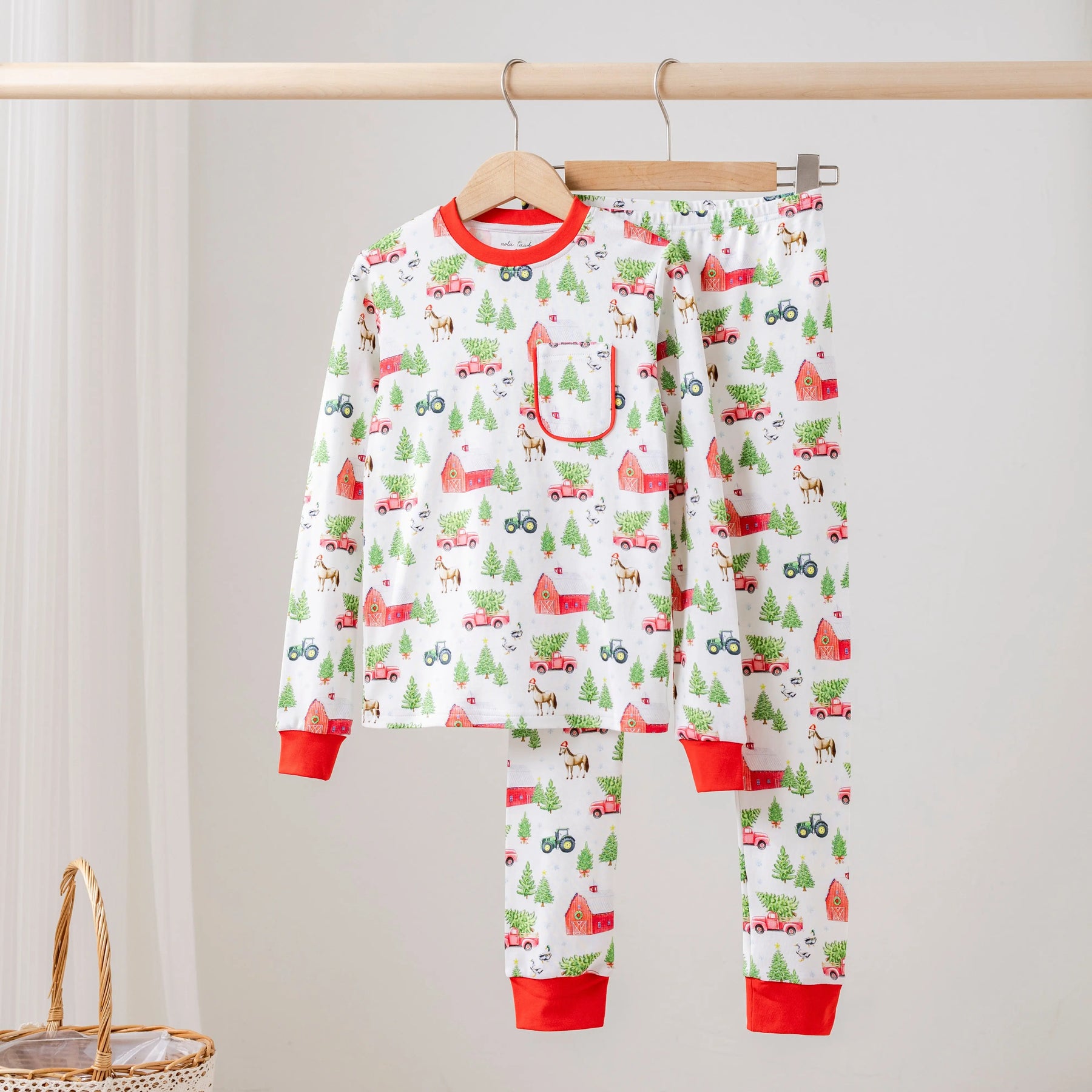 Christmas Tree Farm Organic Cotton Kids Pajamas Nola Tawk