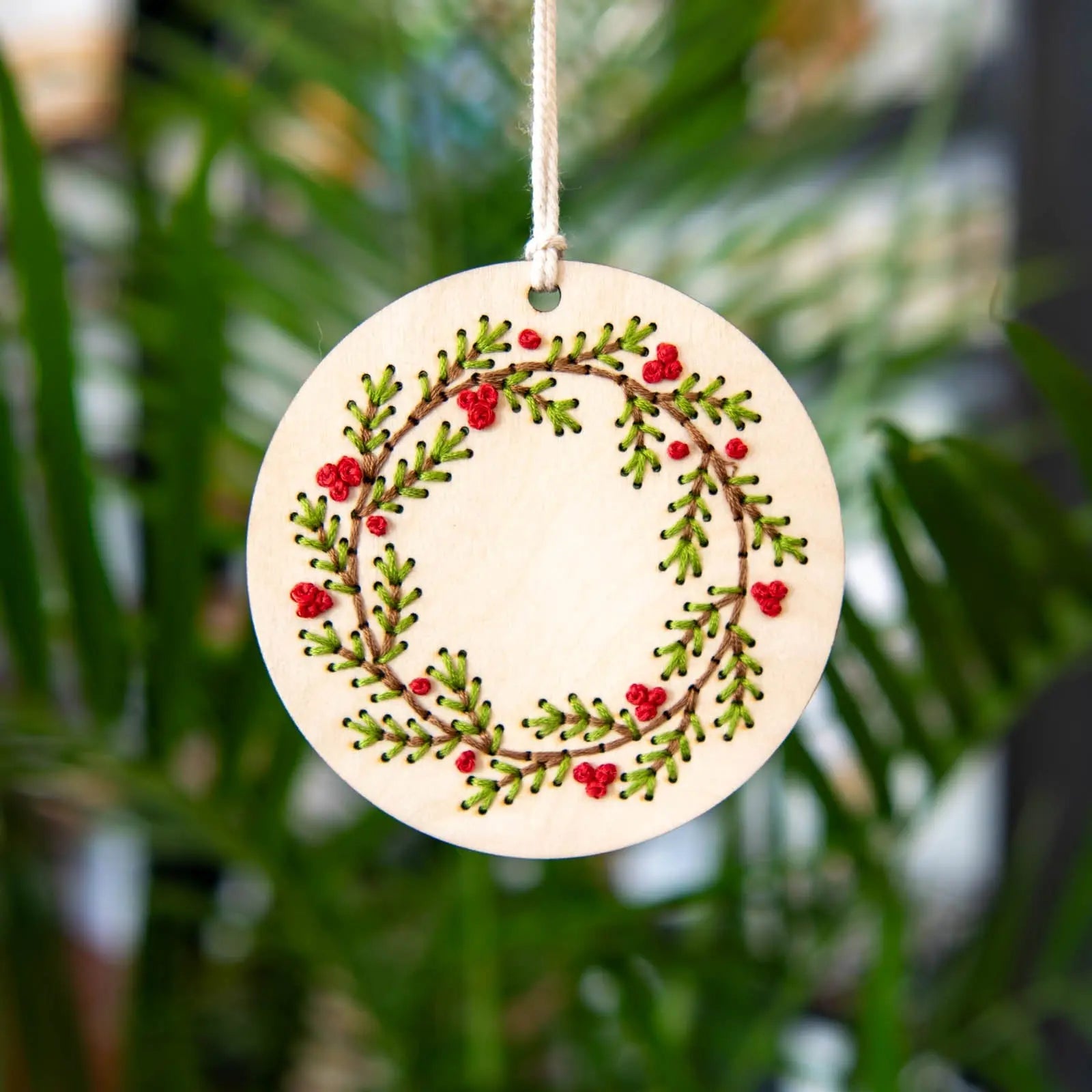 Christmas Wreath Ornament Embroidery Kit Still Magnolia