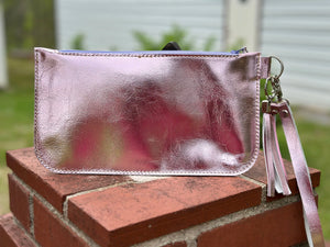 Classic Leather Clutch with Inside Pocket Kw Leatherworks