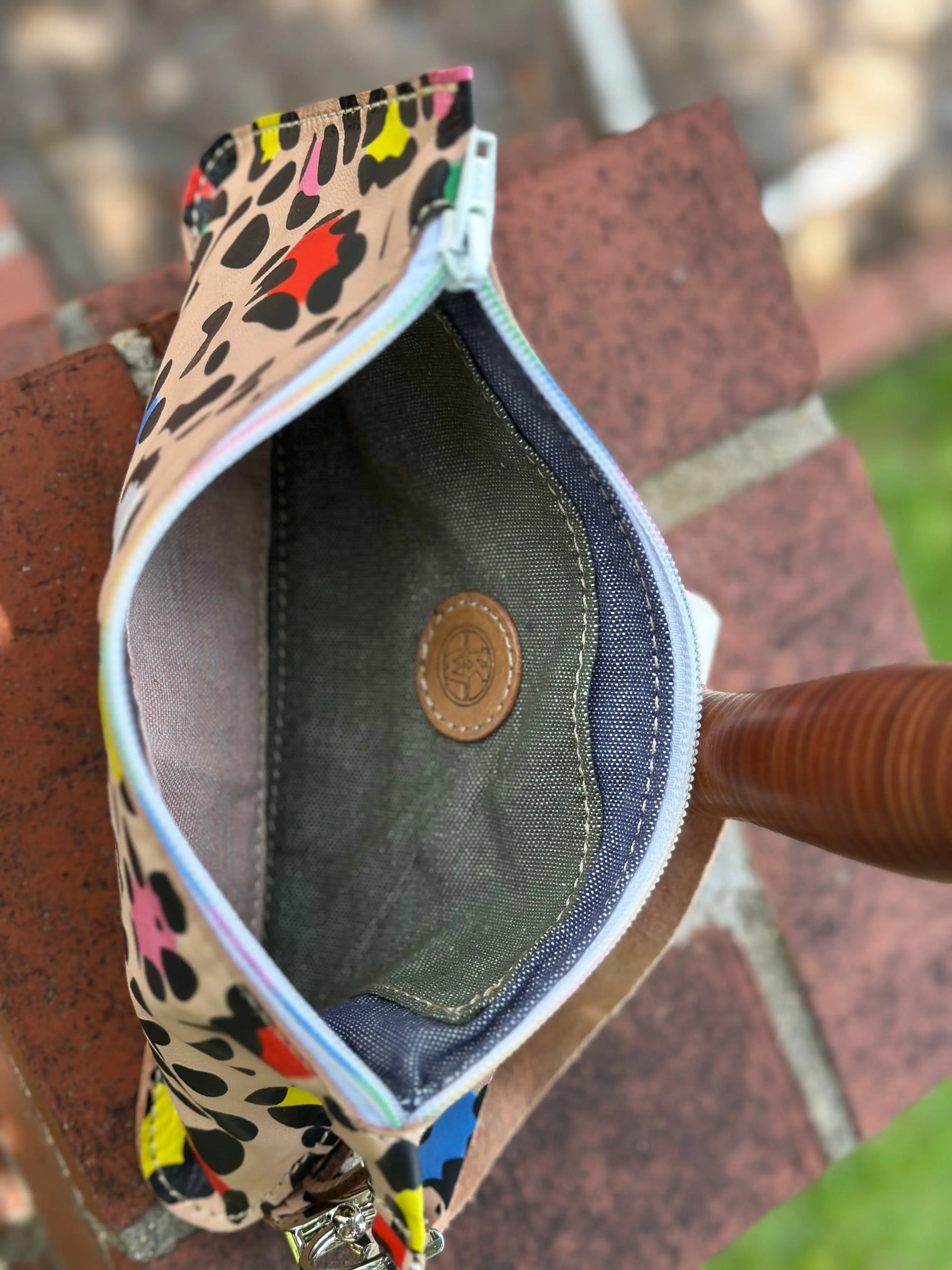 Classic Leather Clutch with Inside Pocket Kw Leatherworks