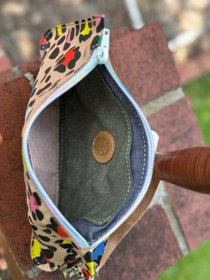 Classic Leather Clutch with Inside Pocket Kw Leatherworks