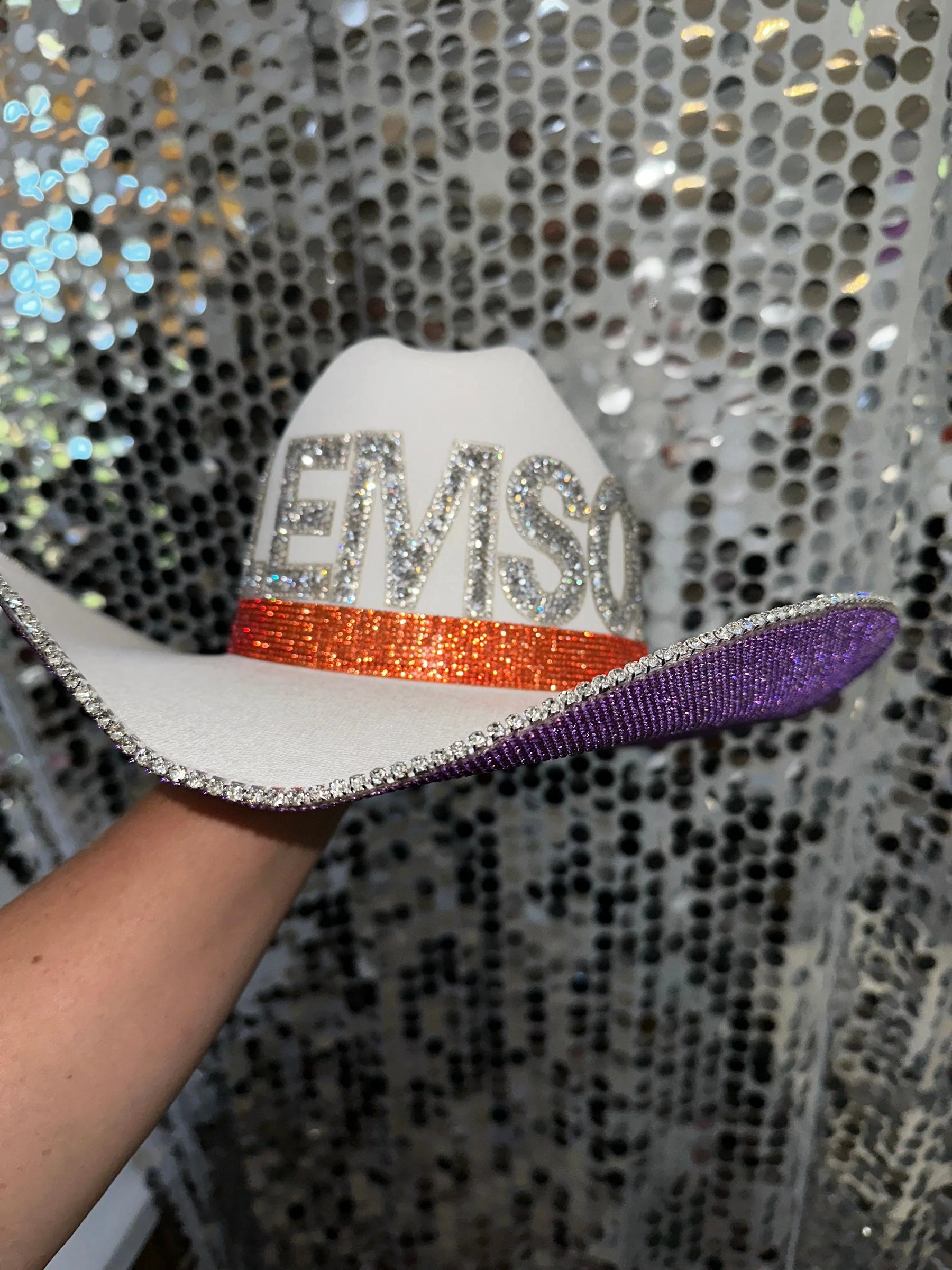Clemson Hat Rhinestone Cowgirl