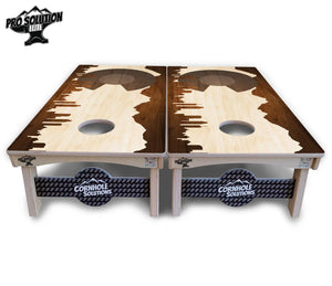Colorado Wood Skyline Cornhole Boards - Pro Solution Elite Series Cornhole Solutions