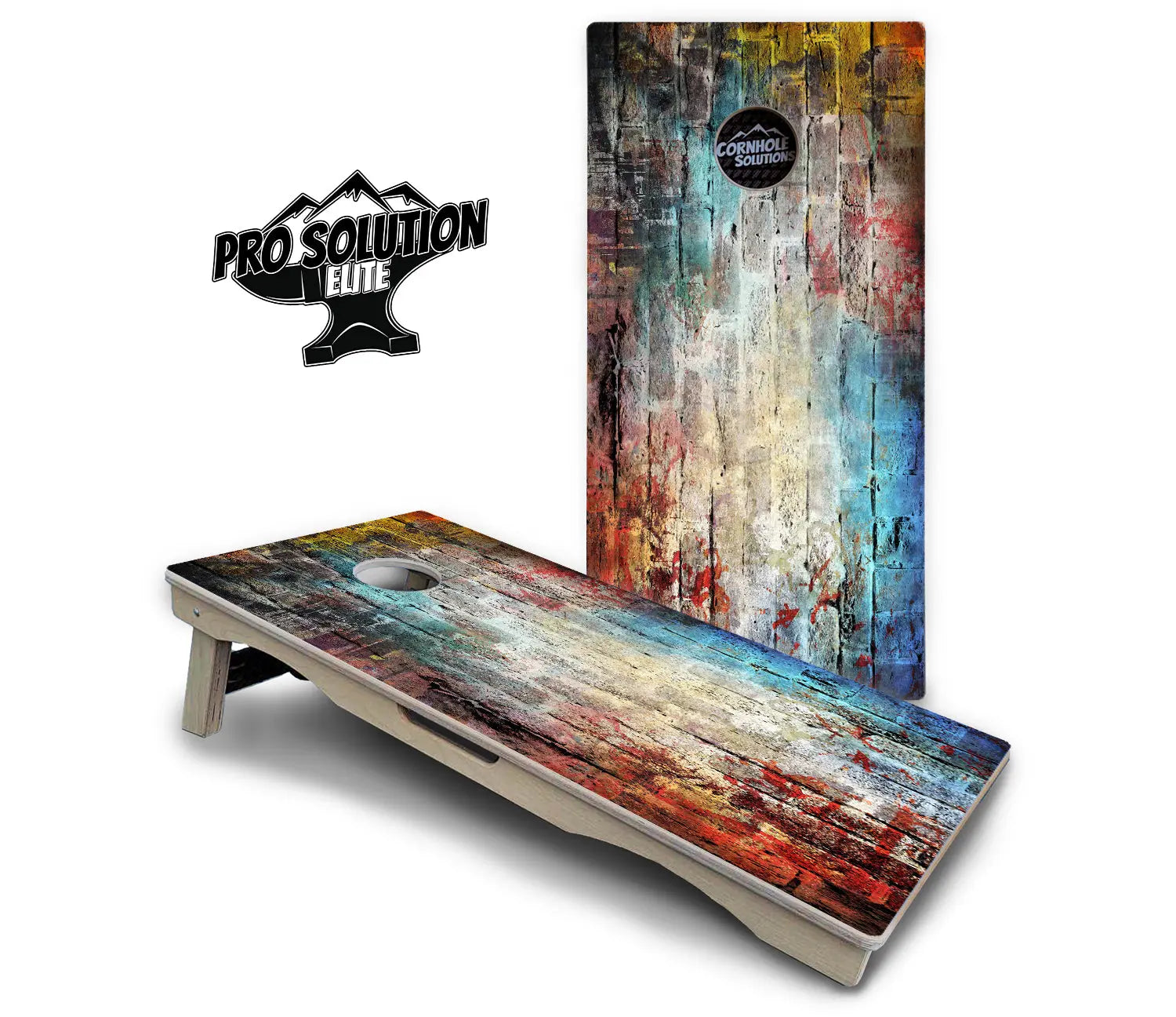 Colorful Brick Cornhole Boards - Pro Solution Elite Series Cornhole Solutions