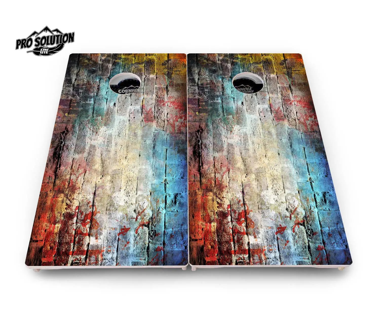 Colorful Brick Cornhole Boards - Pro Solution Lite Series