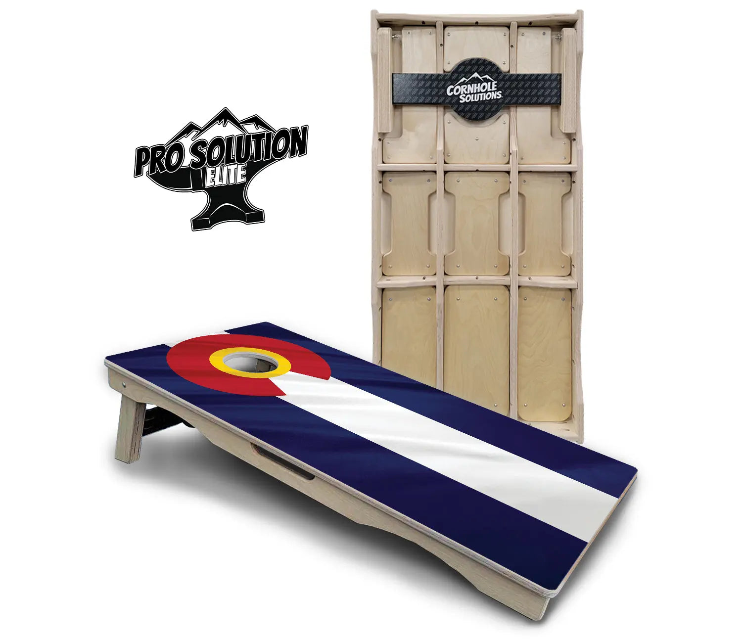 Colorful Colorado Flag Cornhole Boards - Pro Solution Elite Series Cornhole Solutions