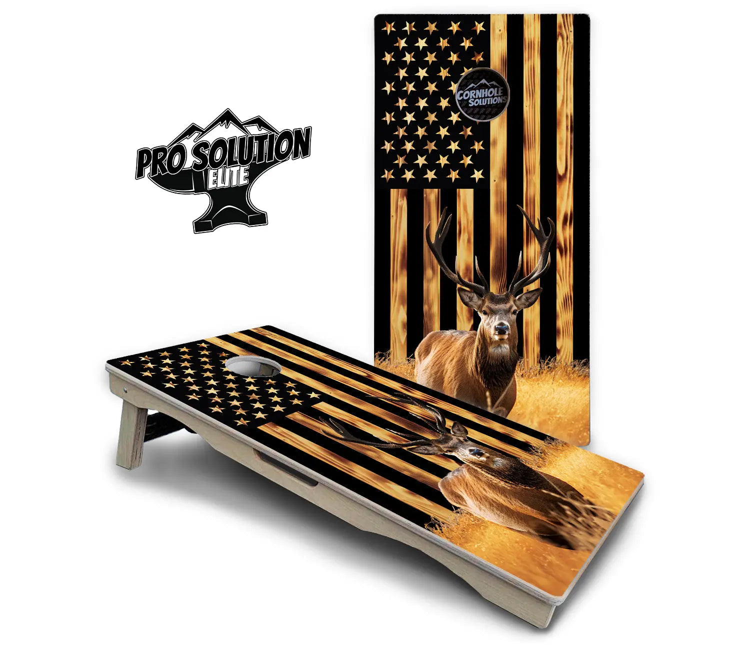 Colorful Deer & Fish Cornhole Boards - Pro Solution Elite Series Cornhole Solutions