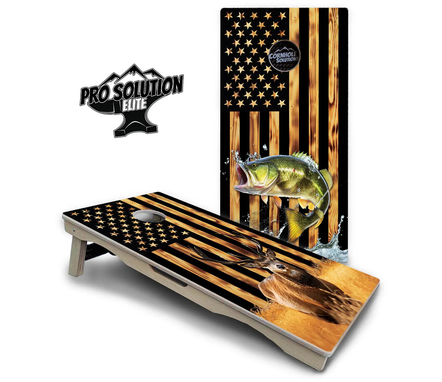 Colorful Deer & Fish Cornhole Boards - Pro Solution Elite Series Cornhole Solutions
