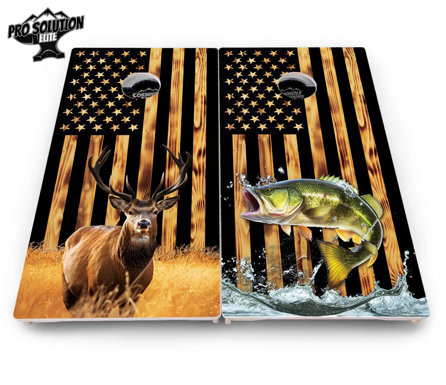 Colorful Deer & Fish Cornhole Boards - Pro Solution Elite Series Cornhole Solutions