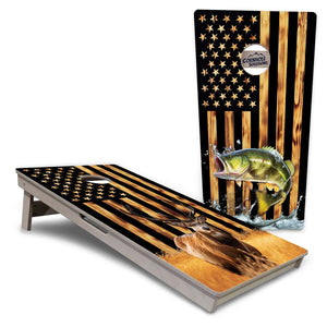 Colorful Deer & Fish Cornhole Boards - Professional Tournament Series Cornhole Solutions