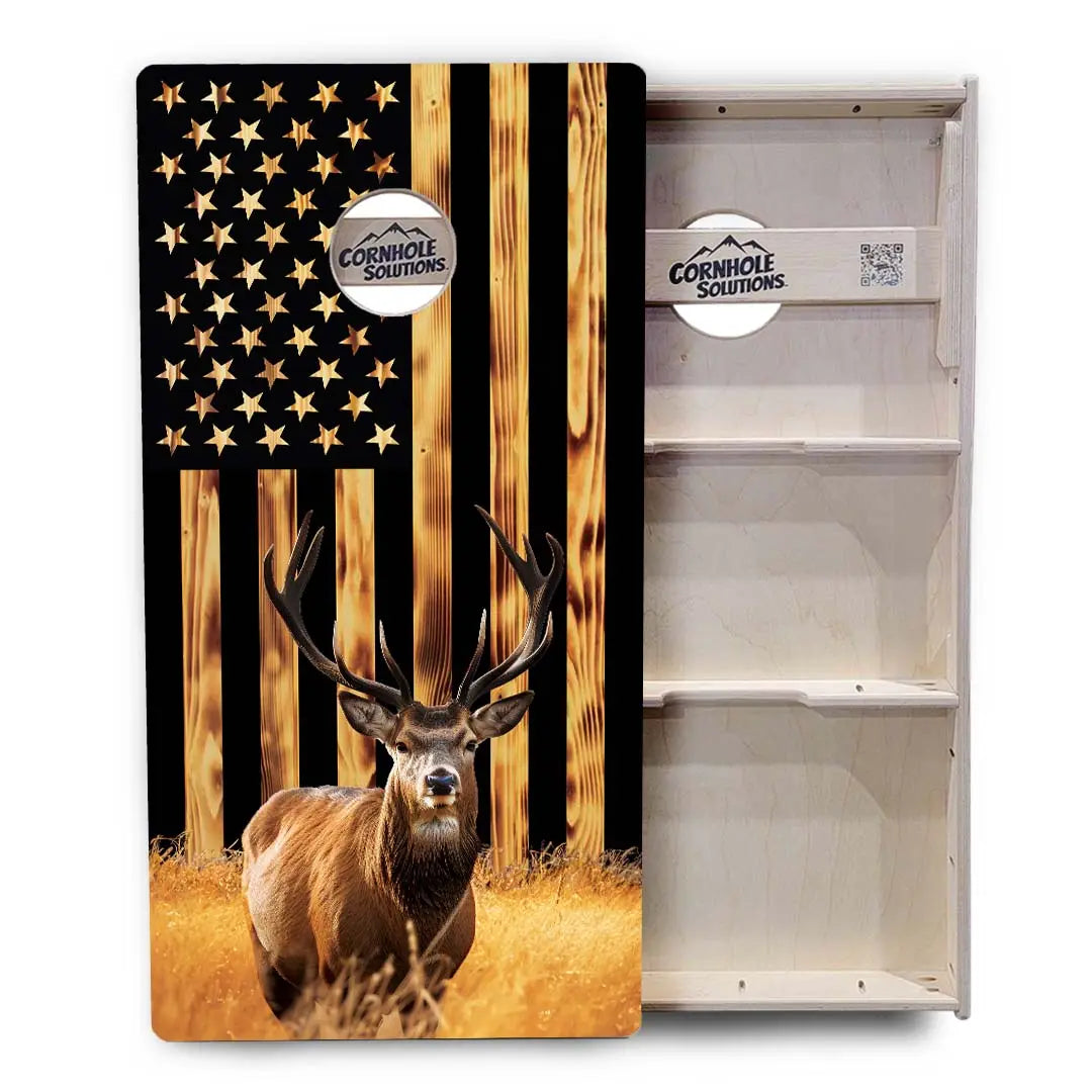 Colorful Deer & Fish Cornhole Boards - Professional Tournament Series Cornhole Solutions