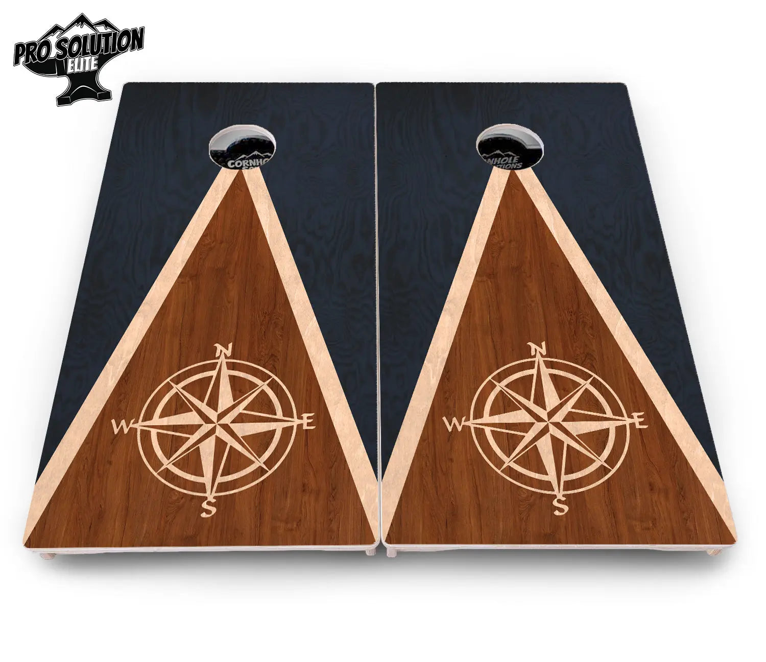 Compass Stain Triangle Cornhole Boards - Pro Solution Elite Series Cornhole Solutions
