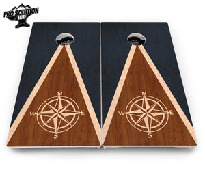 Compass Stain Triangle Cornhole Boards - Pro Solution Elite Series Cornhole Solutions
