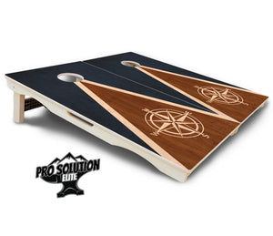 Compass Stain Triangle Cornhole Boards - Pro Solution Elite Series Cornhole Solutions