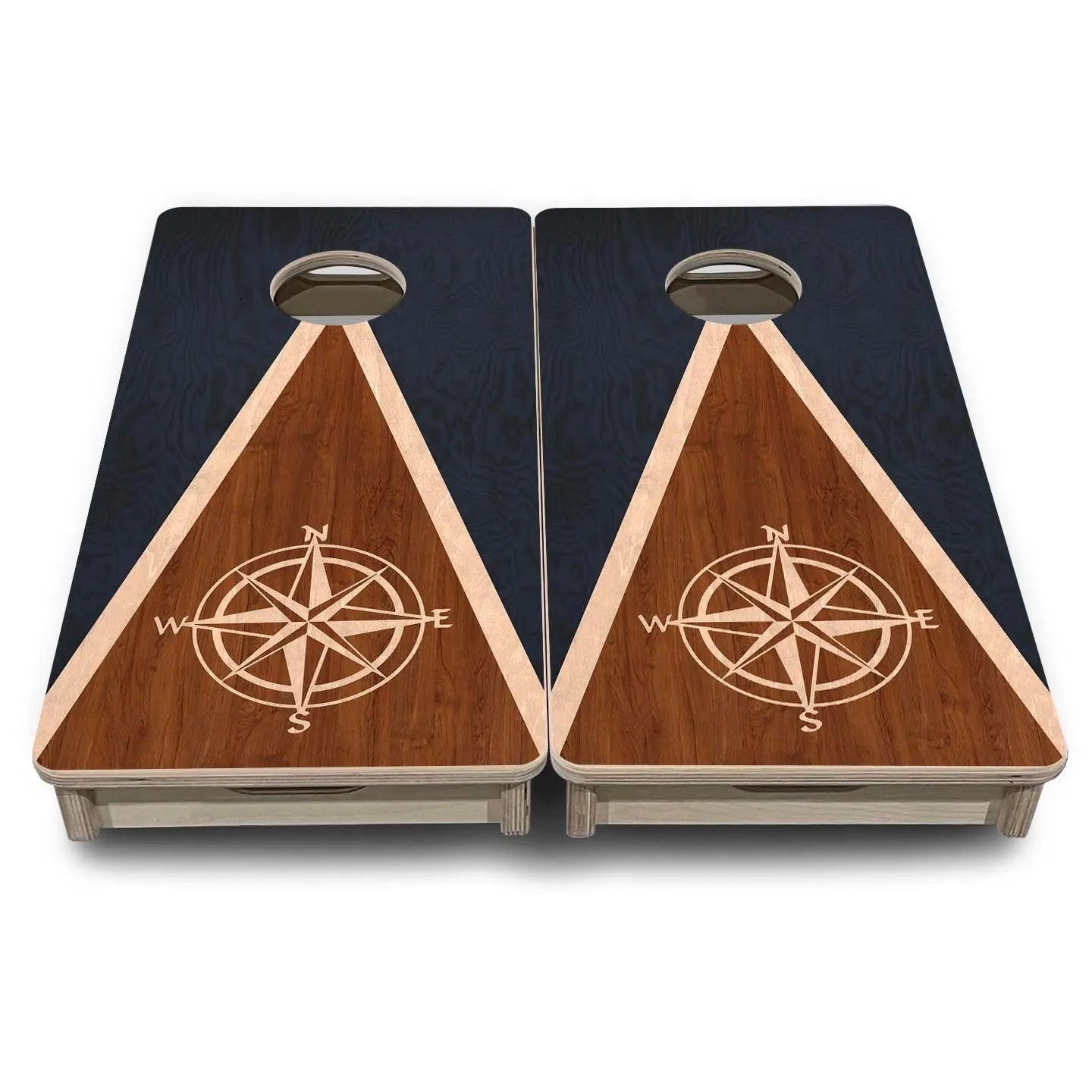 Compass Stain Triangle - Mini or Vacation Size Cornhole Boards Cornhole Solutions