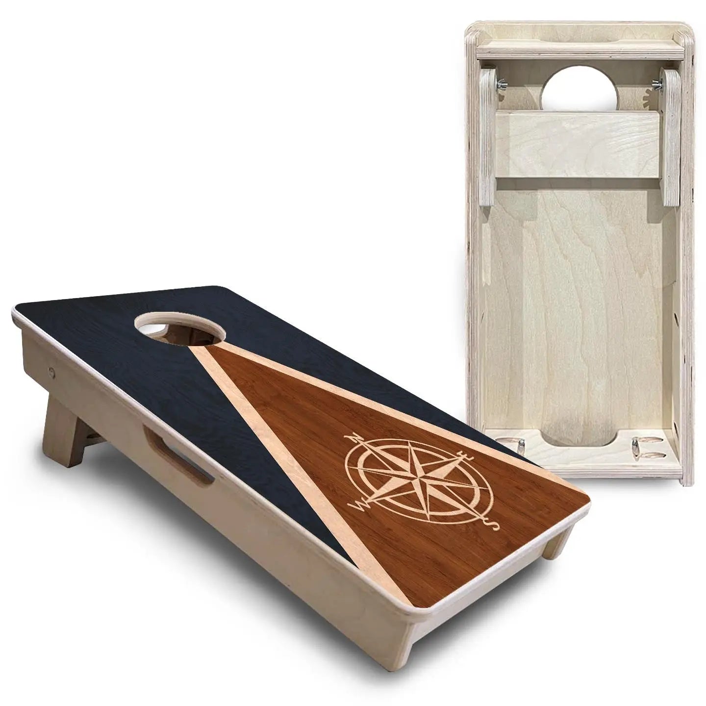 Compass Stain Triangle - Mini or Vacation Size Cornhole Boards Cornhole Solutions