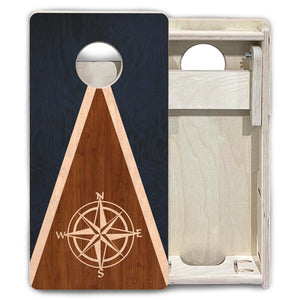 Compass Stain Triangle - Mini or Vacation Size Cornhole Boards Cornhole Solutions