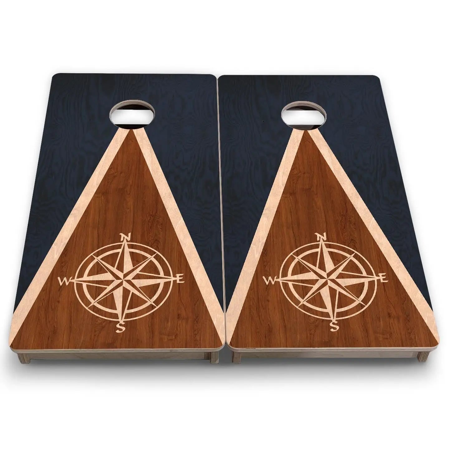 Compass Stain Triangle - Mini or Vacation Size Cornhole Boards Cornhole Solutions