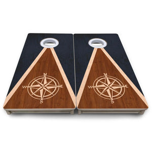 Compass Stain Triangle - Mini or Vacation Size Cornhole Boards Cornhole Solutions