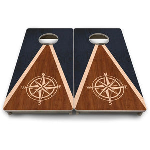 Compass Stain Triangle - Mini or Vacation Size Cornhole Boards Cornhole Solutions
