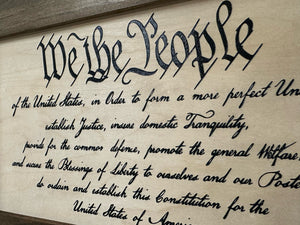 We The People Constitution Gun Concealment Furniture - Handcrafted Hidden Gun Storage Wall Decor - Hidden Safe Furniture with Magnetic Lock for Quick Access & Storage - Made in USA