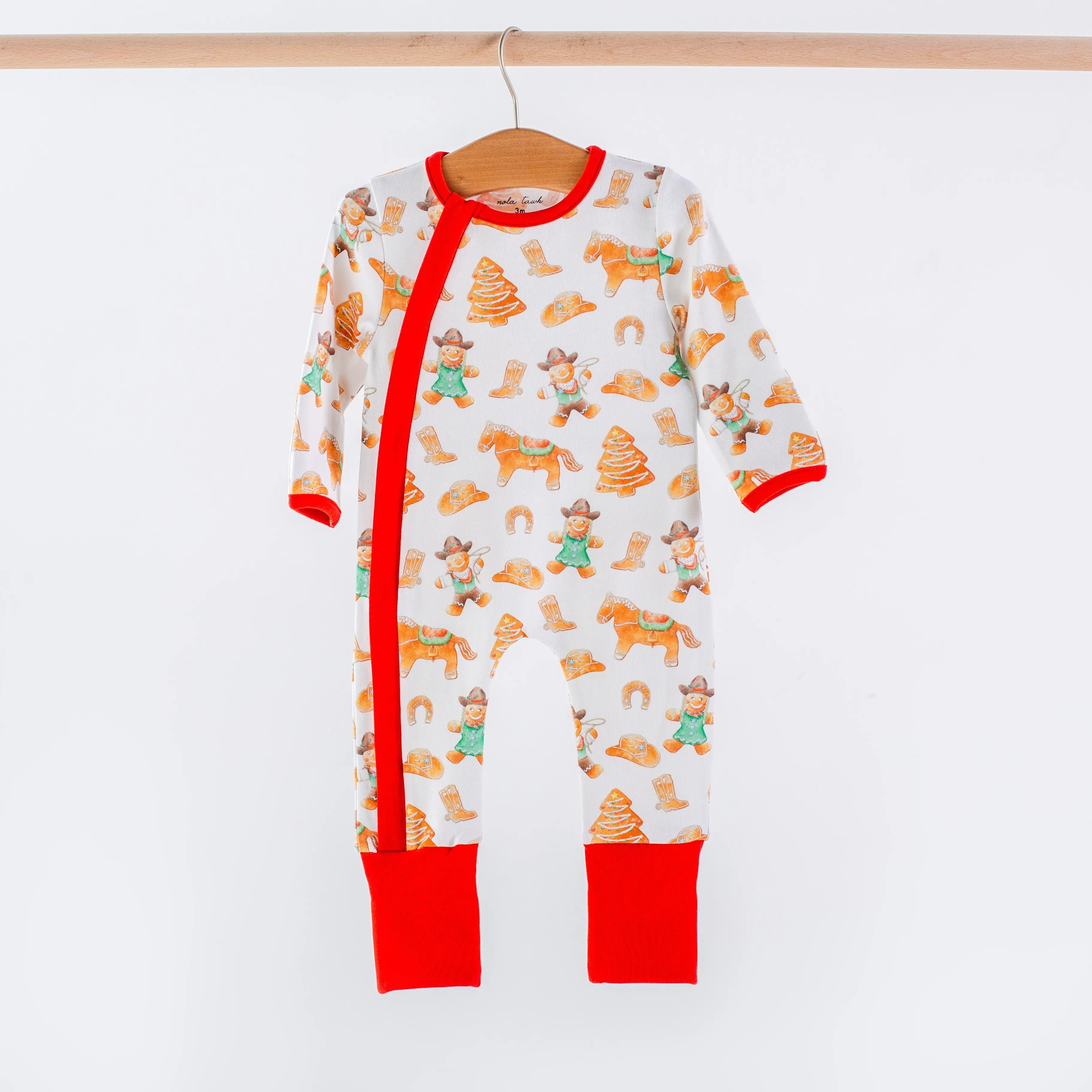 Cookie Roundup Organic Cotton Zip Up Pajama Nola Tawk