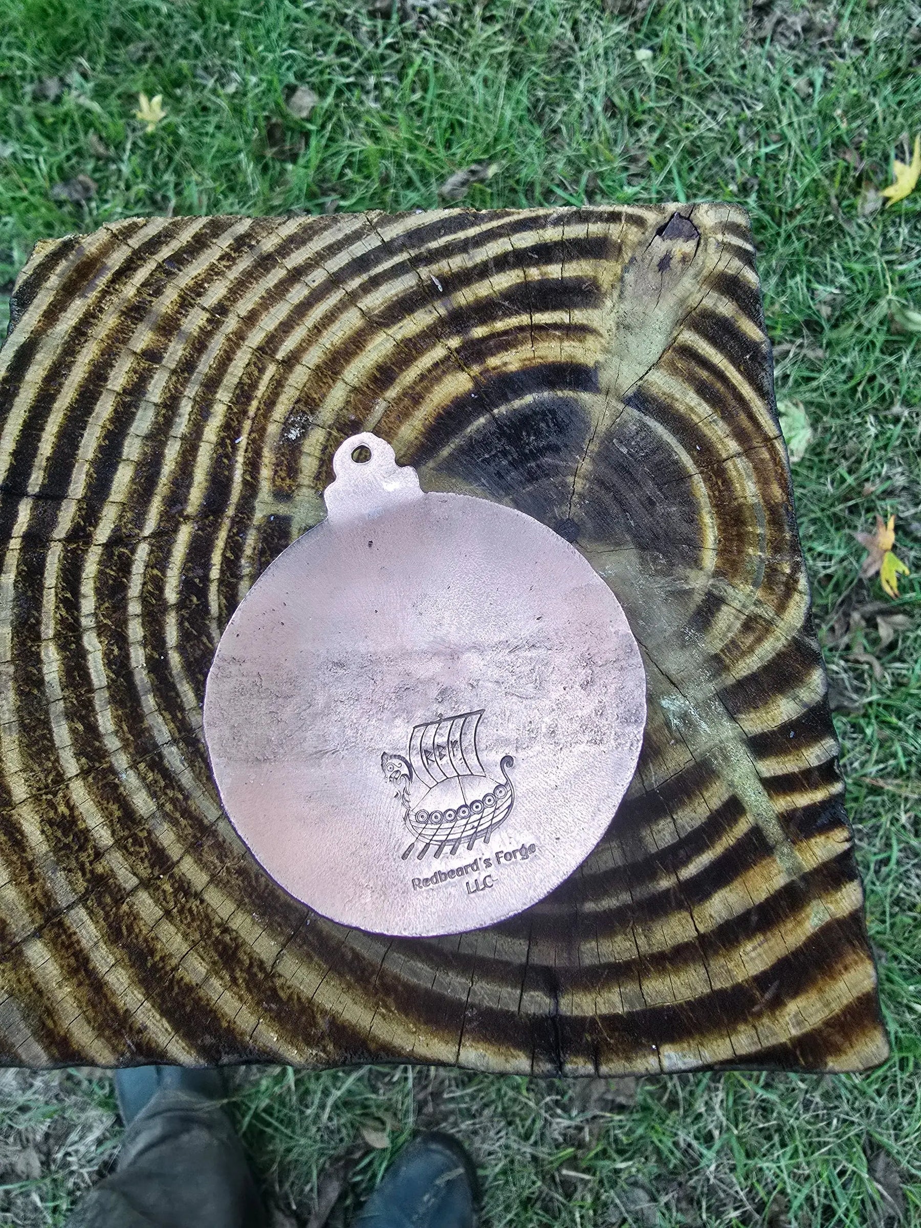 Copper Ball Ornament Redbeard's Forge LLC