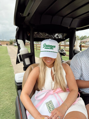 Couples Golf Hat - White Vintage Trucker Hat KenzKustomz
