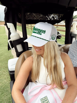 Couples Golf Hat - White Vintage Trucker Hat KenzKustomz
