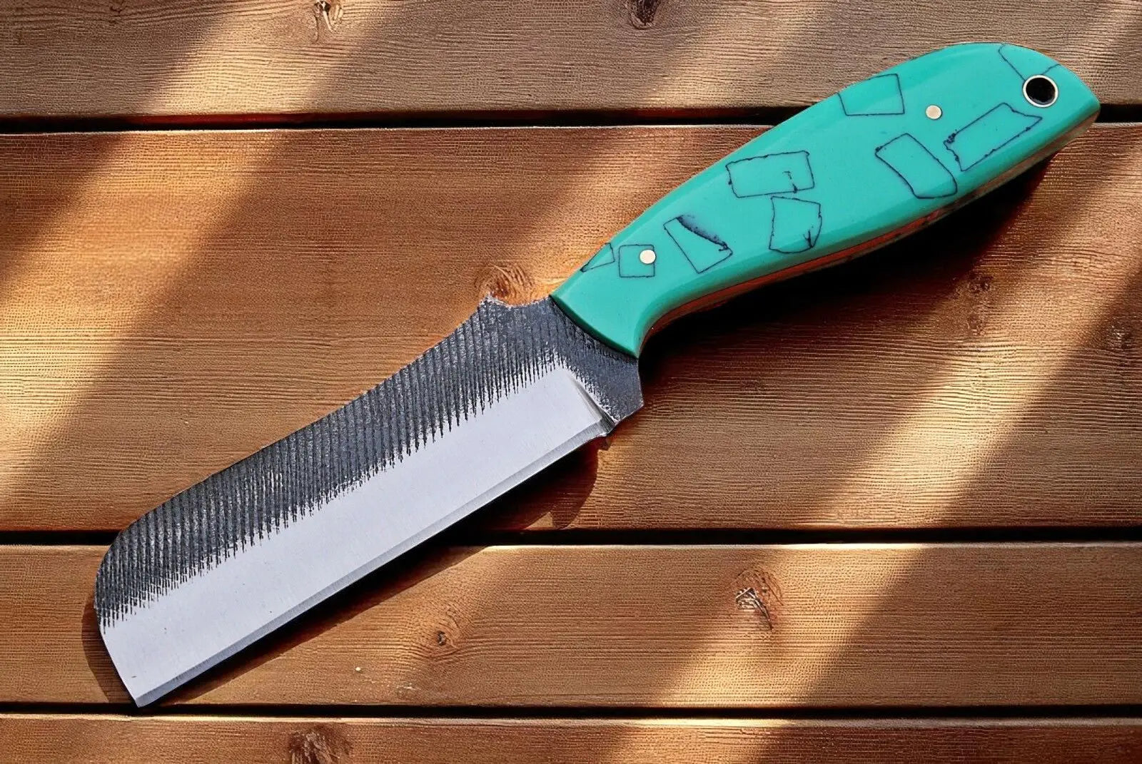 Cowboy Bull Cutter Knife – Resin Handle Damascus Knife Store