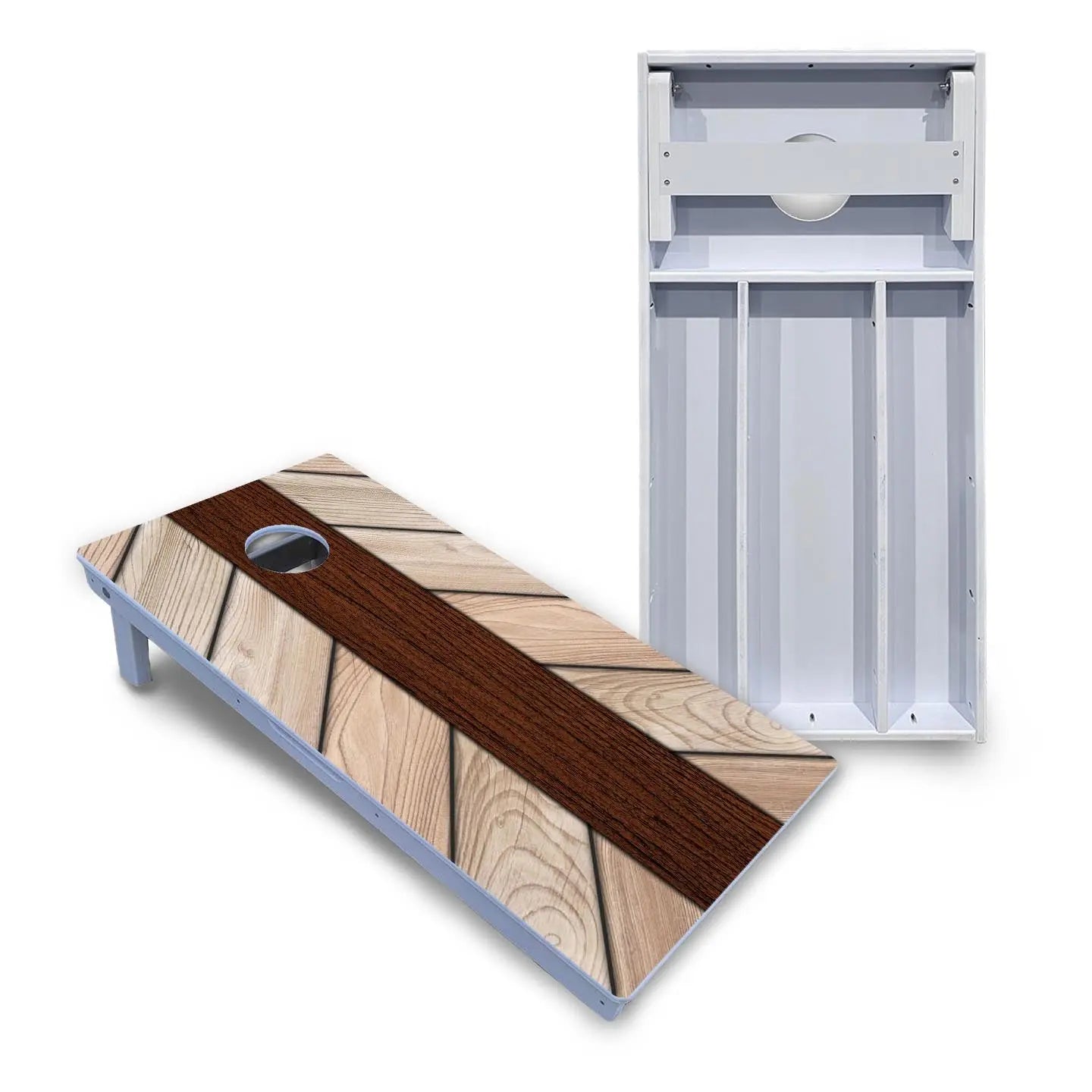 Cream Planks Cornhole Boards - All Weather Series Cornhole Solutions