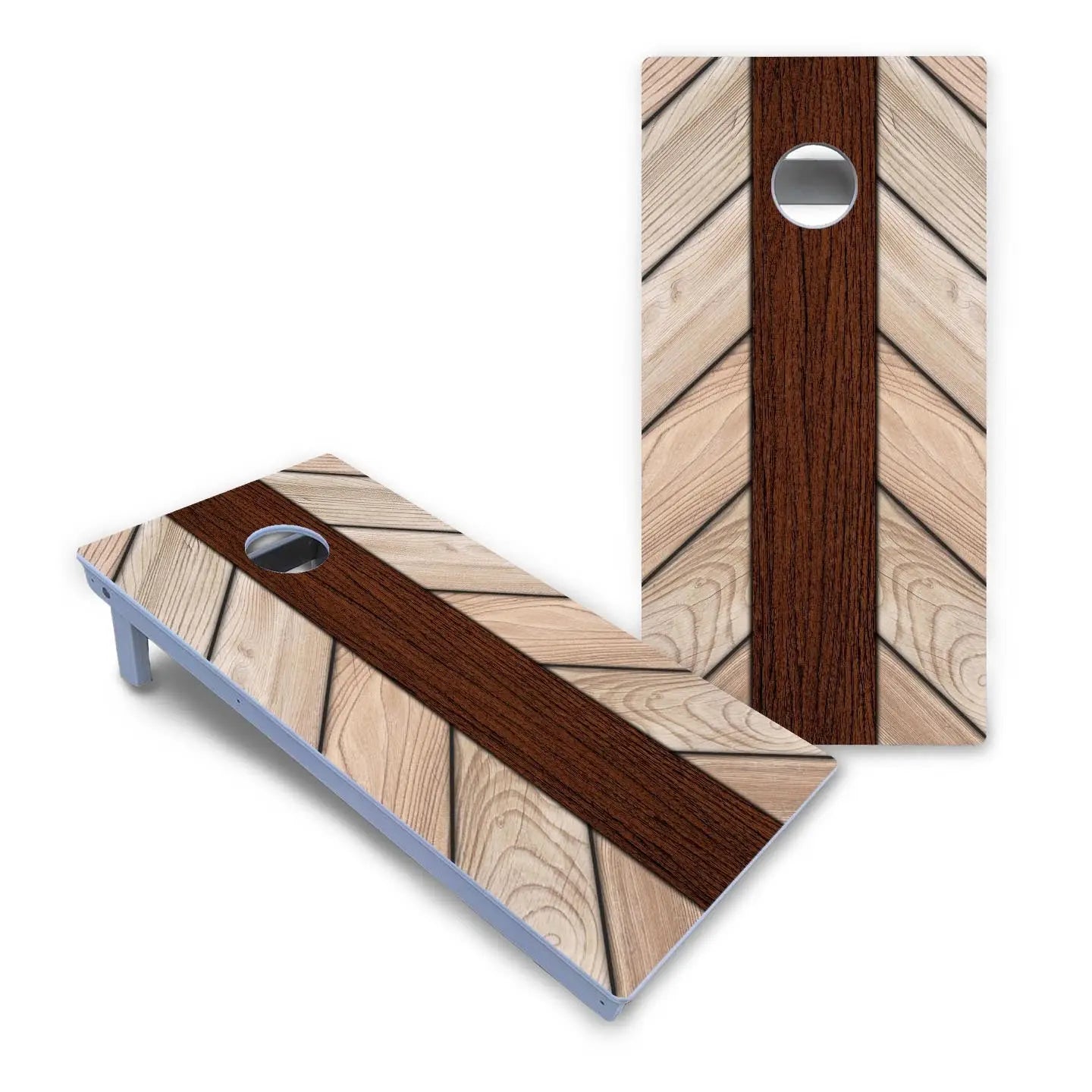 Cream Planks Cornhole Boards - All Weather Series Cornhole Solutions