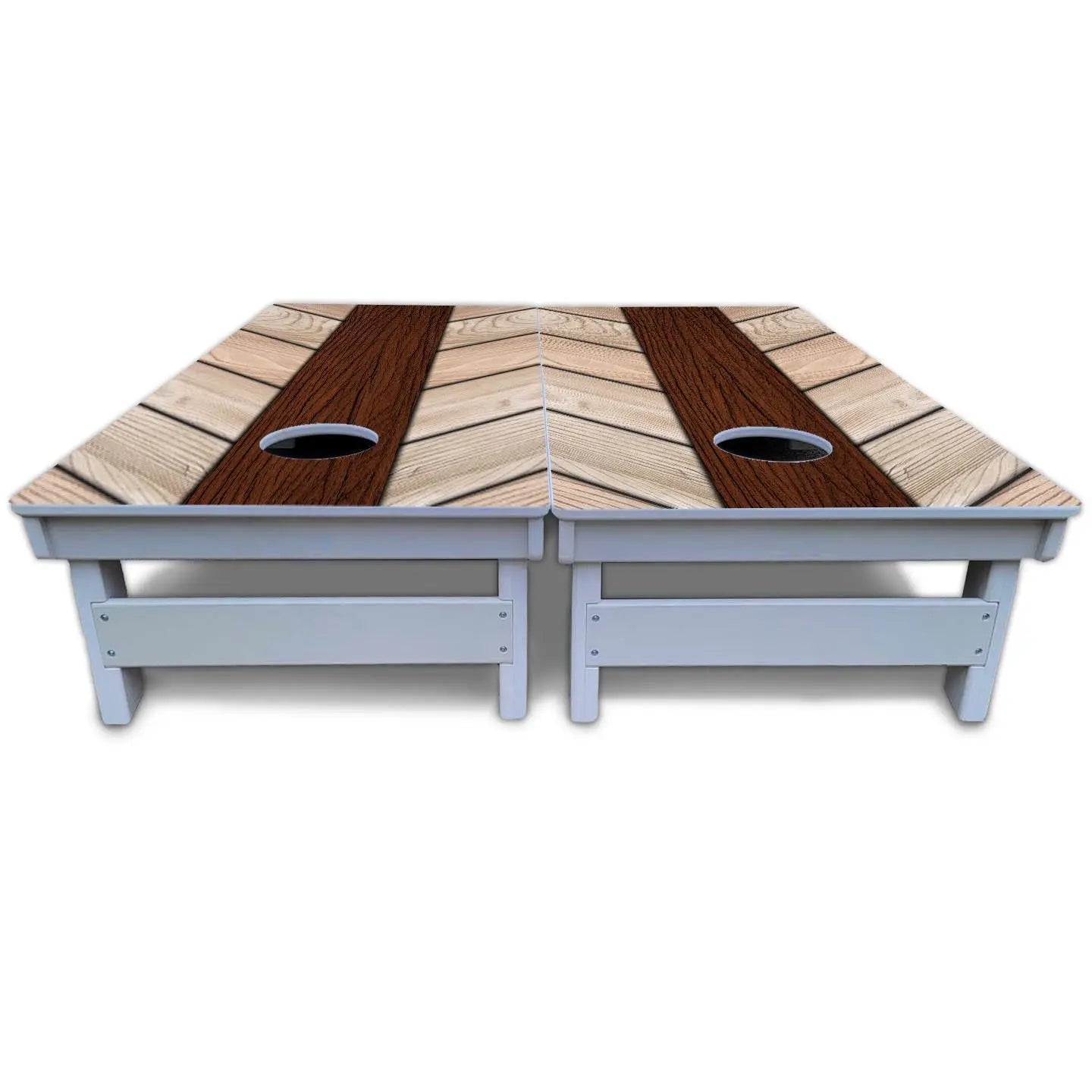 Cream Planks Cornhole Boards - All Weather Series Cornhole Solutions