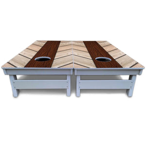 Cream Planks Cornhole Boards - All Weather Series Cornhole Solutions