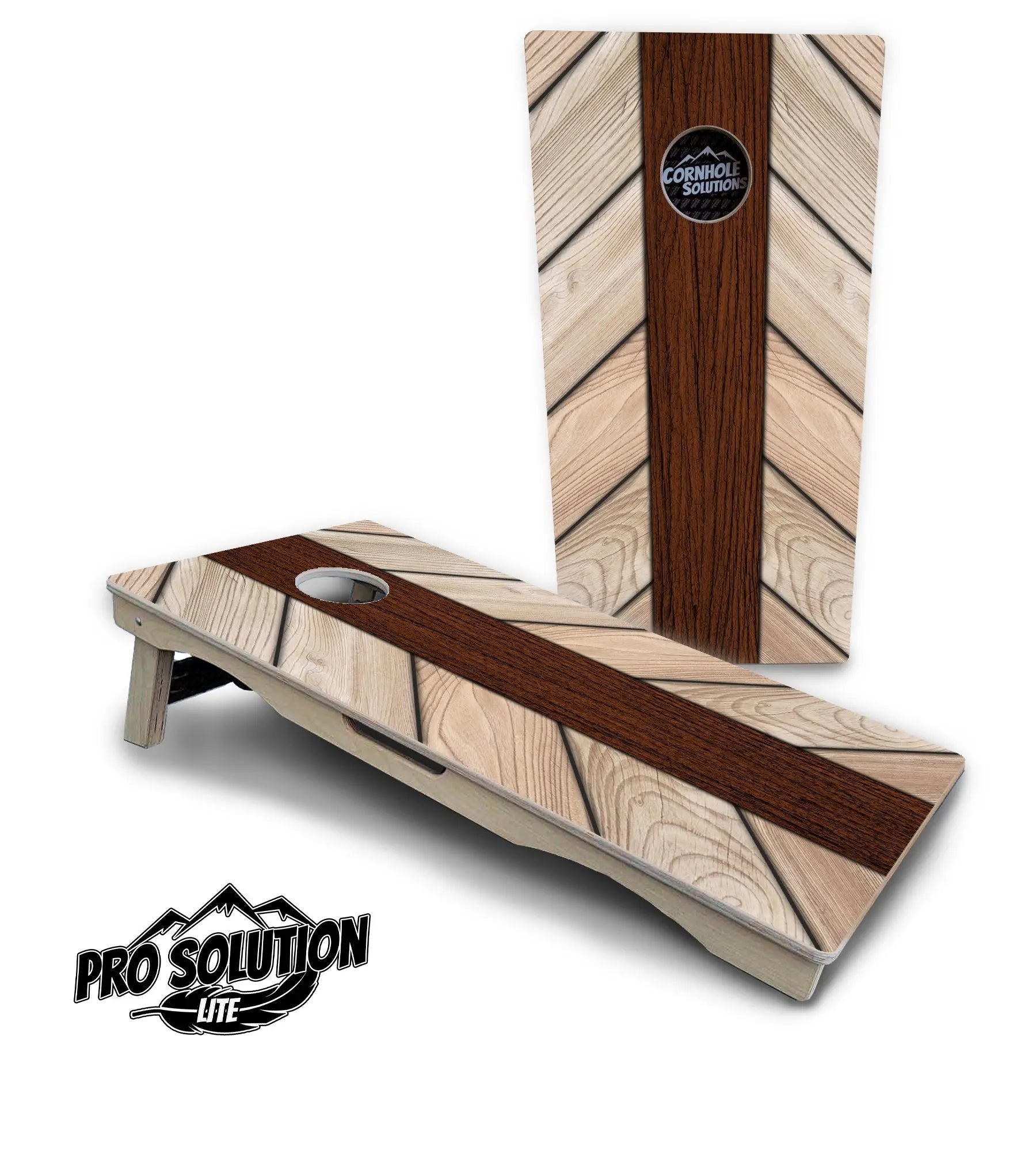 Cream Planks Cornhole Boards - Pro Solution Lite Series Cornhole Solutions