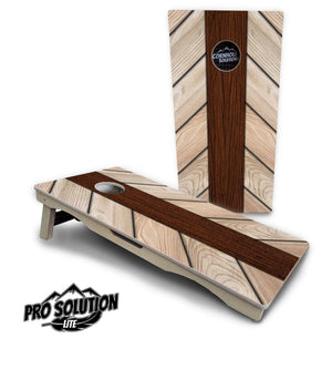 Cream Planks Cornhole Boards - Pro Solution Lite Series Cornhole Solutions