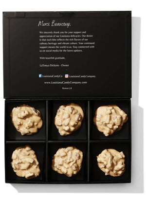 Creamy Walnut Praline 6-Count Louisiana Candy Company