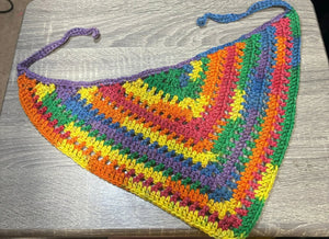 Pride Crochet Bandana - Rainbow Knit Headband - Main Street Collective Handmade Accessory