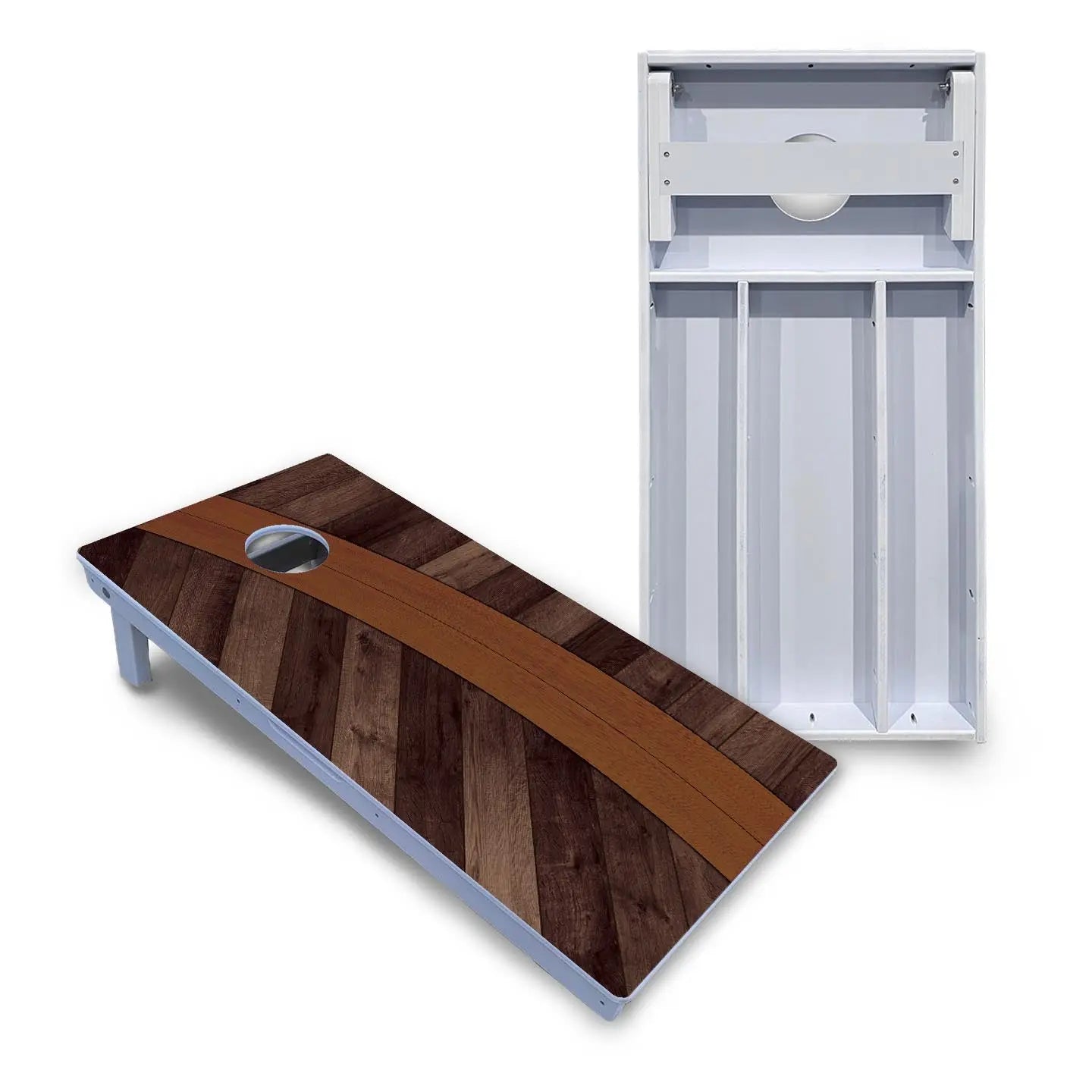 Curved Herringbone Cornhole Boards - All Weather Series Cornhole Solutions