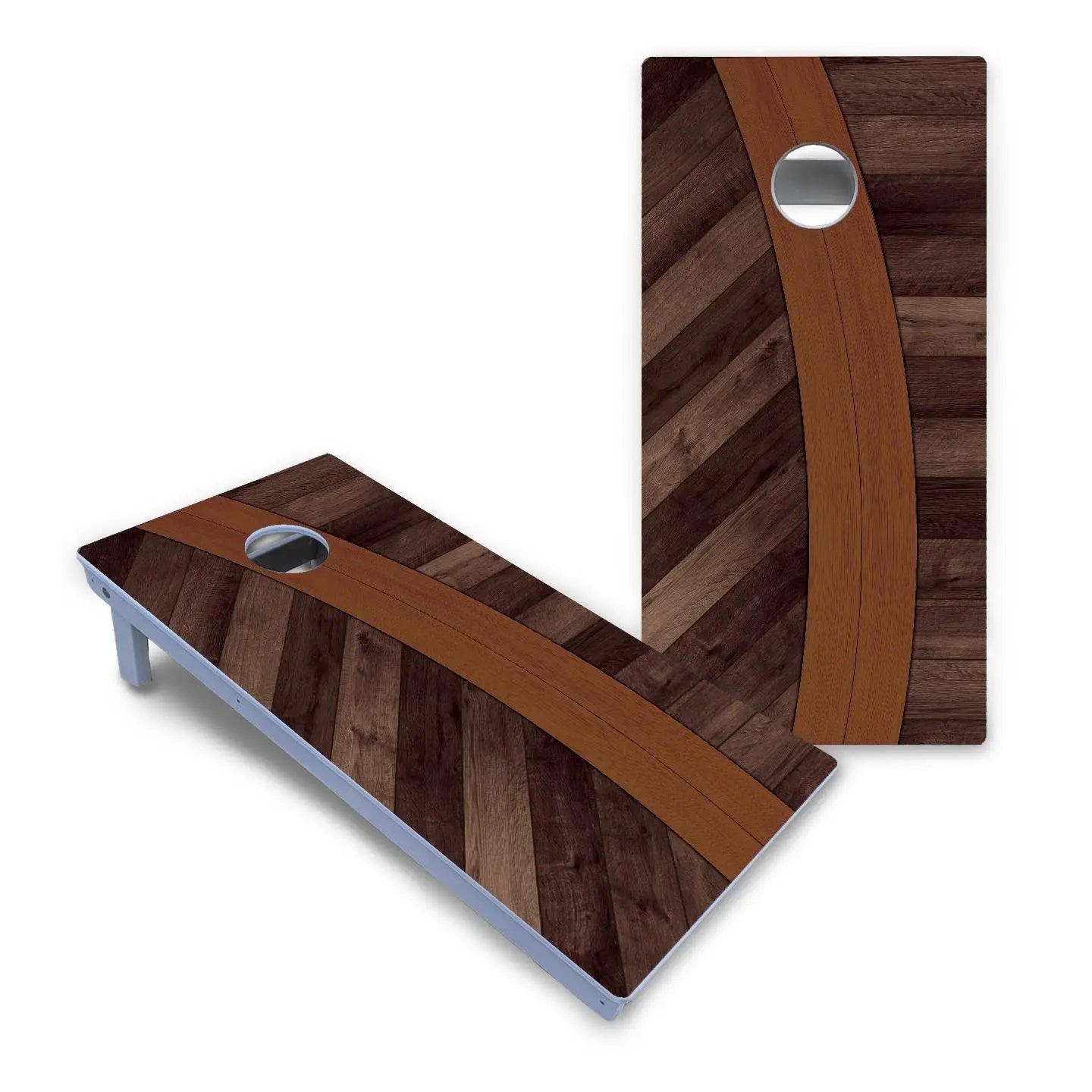 Curved Herringbone Cornhole Boards - All Weather Series Cornhole Solutions