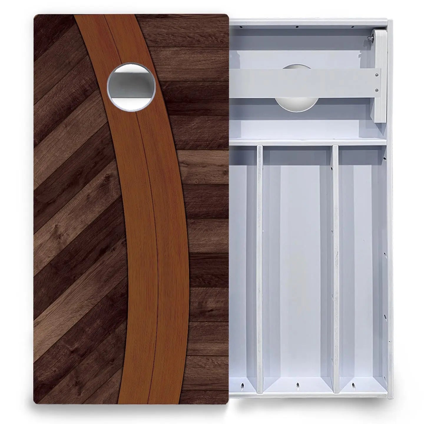 Curved Herringbone Cornhole Boards - All Weather Series Cornhole Solutions