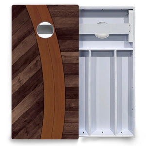 Curved Herringbone Cornhole Boards - All Weather Series Cornhole Solutions